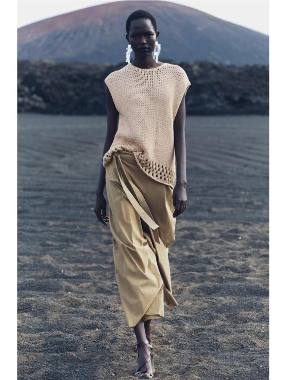 Zara Mid-rise Pareo Trousers